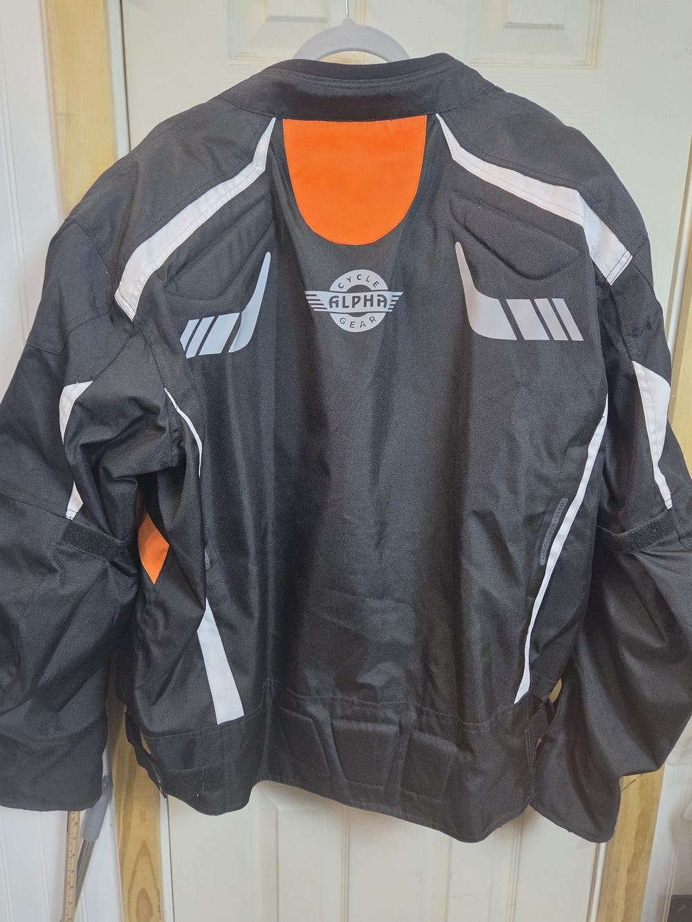 Motorcycle Alpha Men's Black & Orange Performance Riding Jacket - Picture 9 of 16